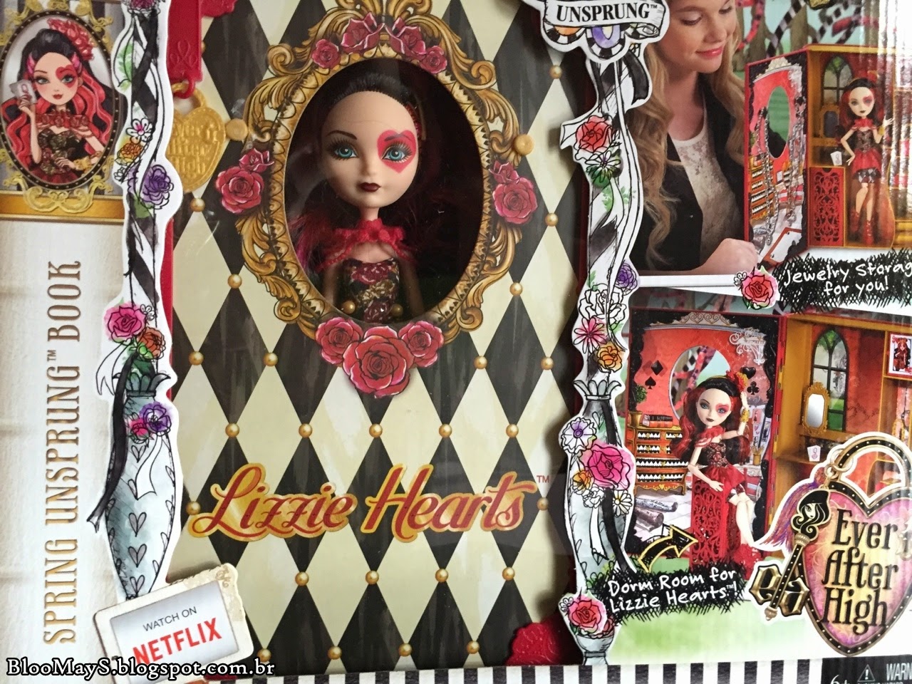 Bloo MayS.: Ever After High: Detalhes da Lizzie Hearts Spring Unsprung  Book+Novo vídeo Baile de Máscaras!!